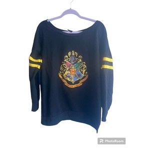 Harry Potter Size X-Large Hogwarts Crest Gryffindor Long Sleeve Black Shirt A3